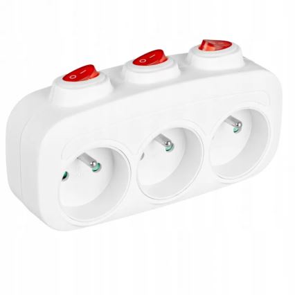 Разклонител с ключове, 3 гнезда