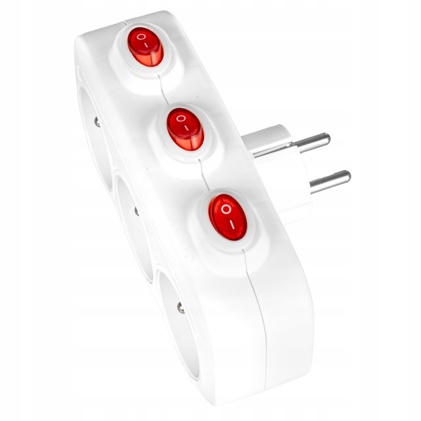 Разклонител с ключове, 3 гнезда