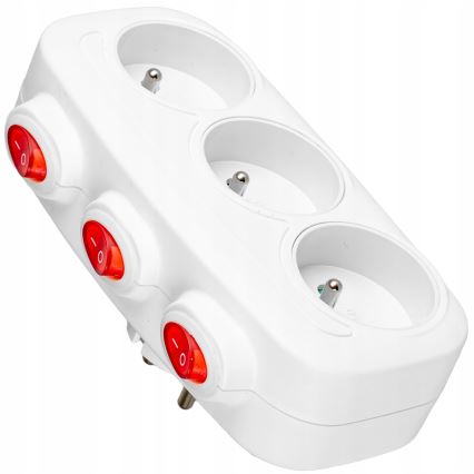 Разклонител с ключове, 3 гнезда