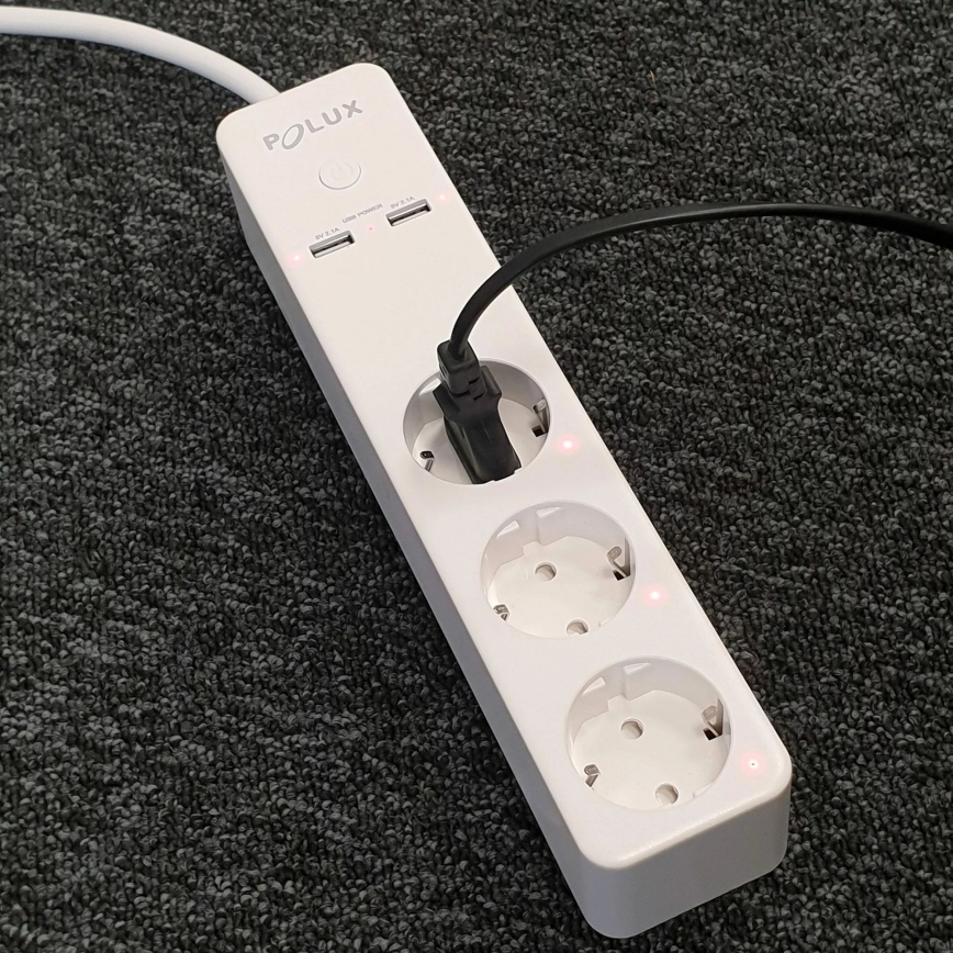 Разклонител SMART с превключвател 1,5m + 2xUSB/Wi-Fi Tuya SCHUKO