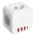 Разклонител за контакти с превключвател LINEA 3x230V + 4xUSB A/C бял
