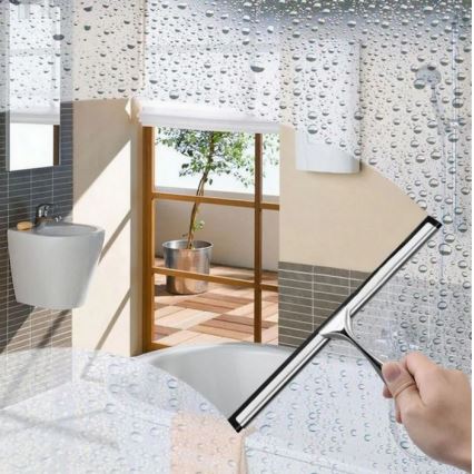 REA-70000 - Стъргалка за стъкла с държач, лъскав хром