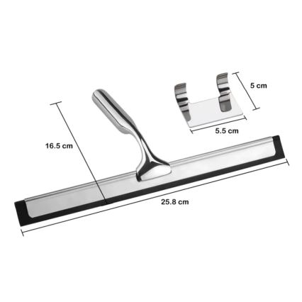 REA-70000 - Стъргалка за стъкла с държач, лъскав хром