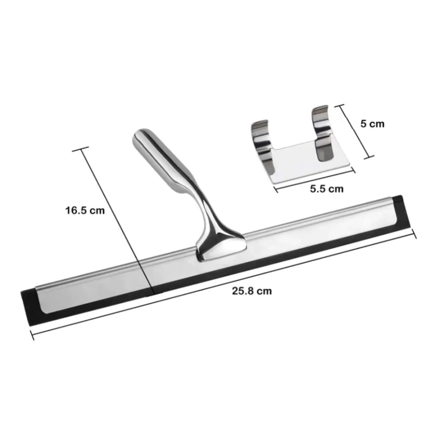 REA-70000 - Стъргалка за стъкла с държач, лъскав хром