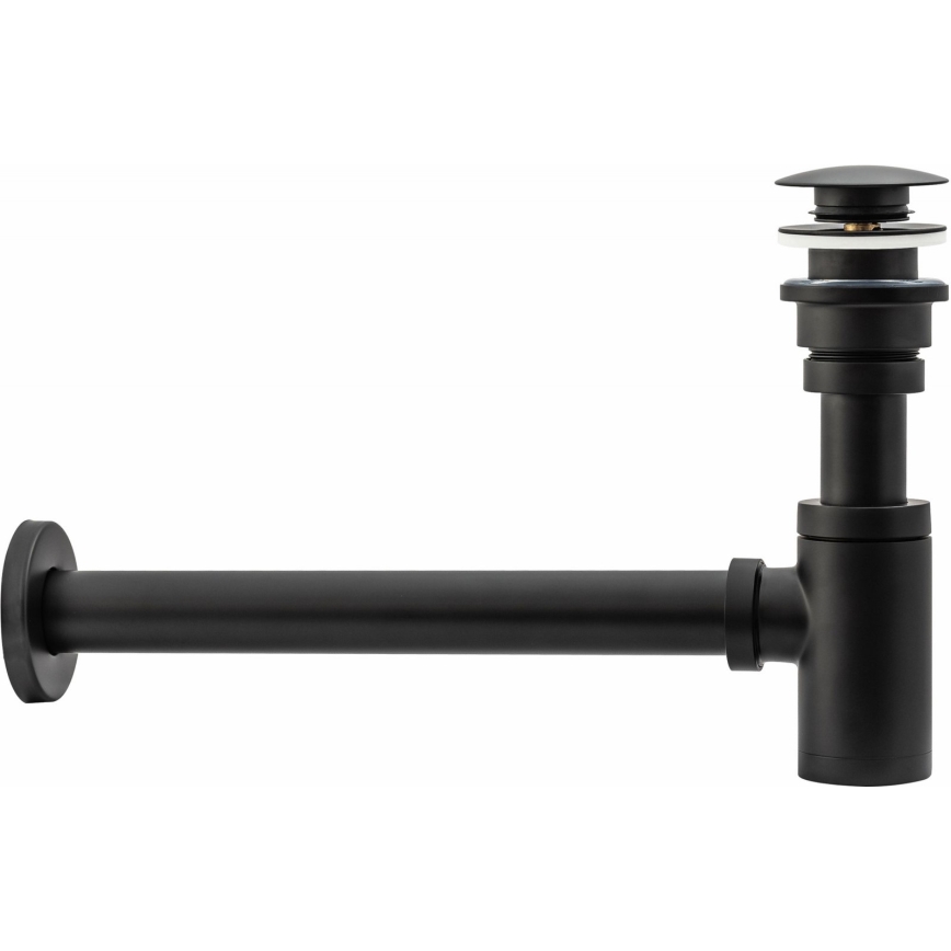 REA-A5215 - Сифон за мивка с CLICK-CLACK изпразнител, Ø 6,4 см, матово черно