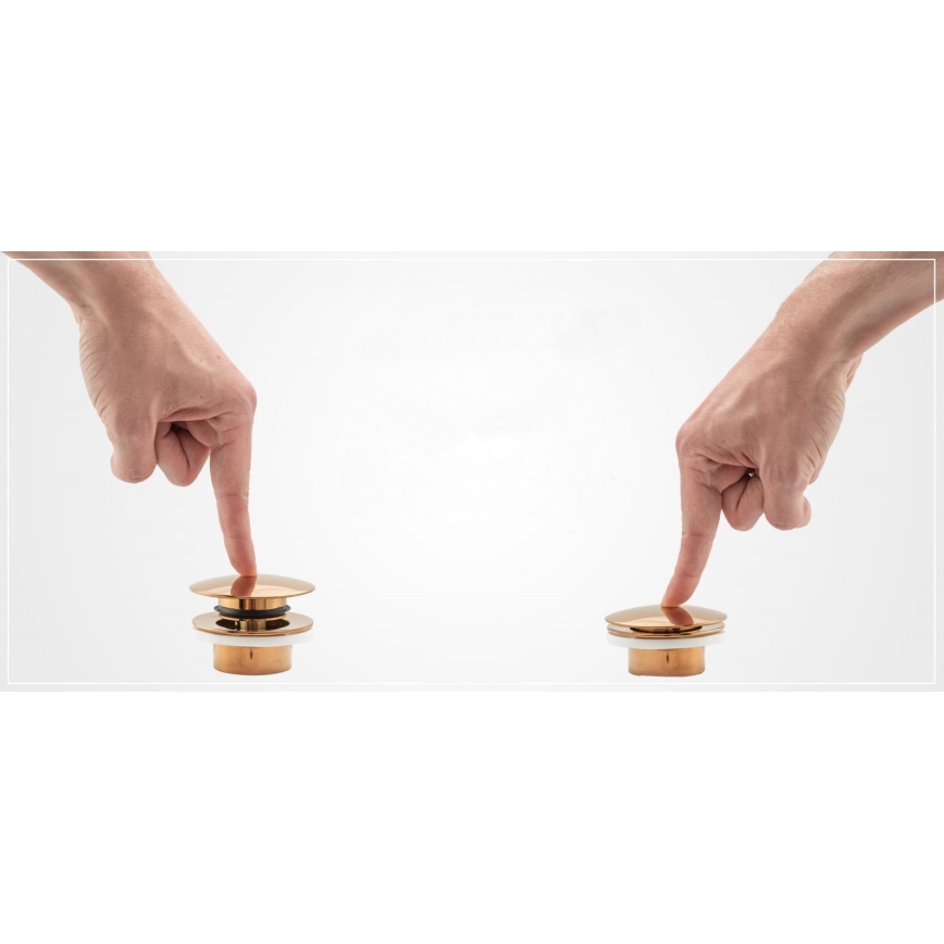 REA-A5215 - Сифон за мивка с CLICK-CLACK изпразнител, Ø 6,4 см, матово черно