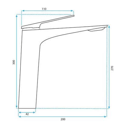 REA-B0493 - Смесител за умивалник AVALON 30 см, четкан мед