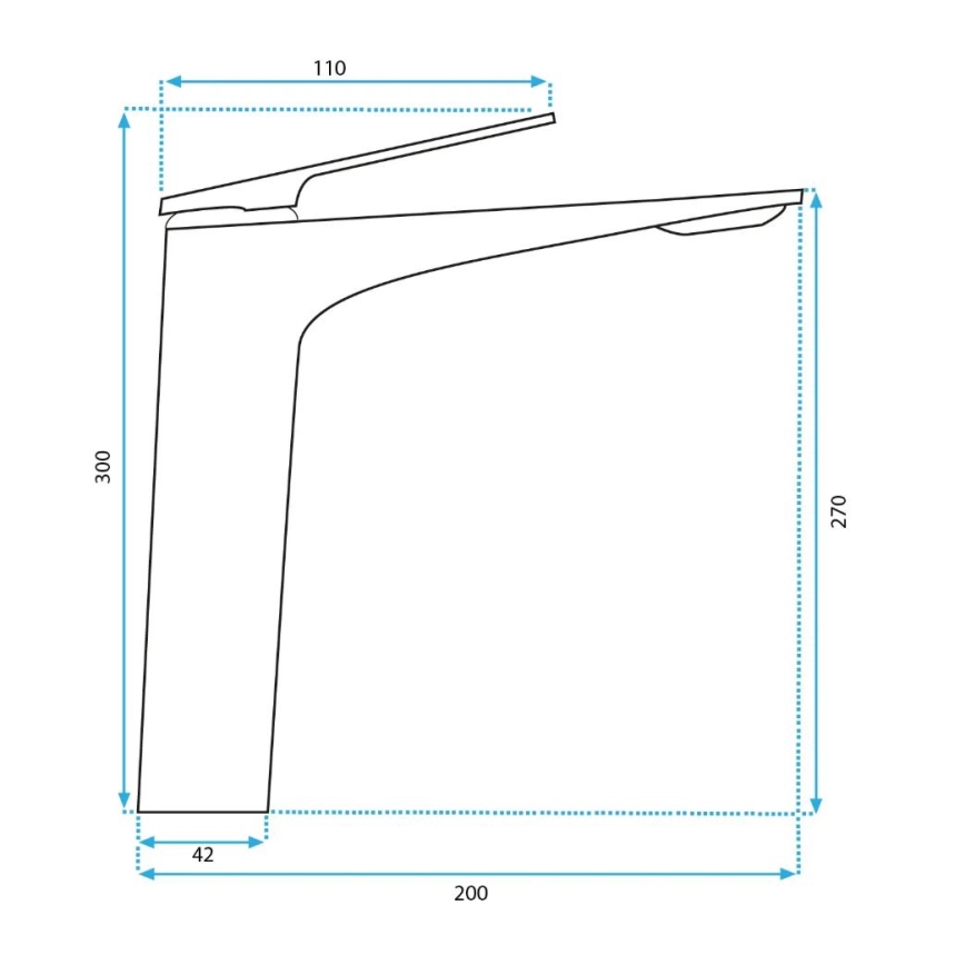 REA-B0493 - Смесител за умивалник AVALON 30 см, четкан мед