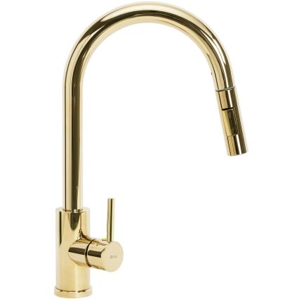 REA-B0669 - Кухненски смесител с изтегляща се душ-слушалка FRESH 39,5 см златист