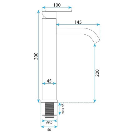 REA-B0971 - Смесител за умивалник ONTARIO 30 см с четкан меден финиш