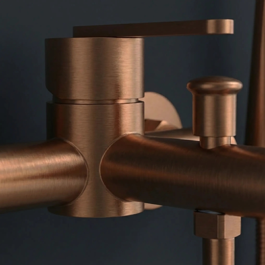 REA-B0973 - Ванен комплект с смесител ONTARIO, четкана мед