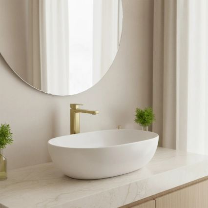 REA-B0977 - Смесител за умивалник ARLO 30 см, четкано злато