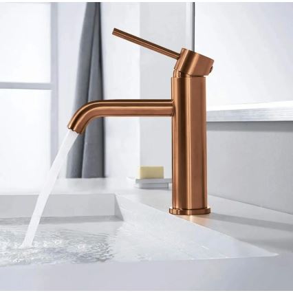 REA-B1112 - Смесител за умивалник LUNGO 16,5 см, четкан мед