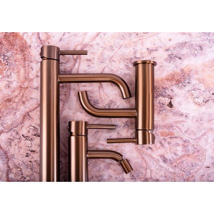 REA-B1112 - Смесител за умивалник LUNGO 16,5 см, четкан мед