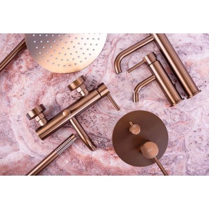 REA-B1112 - Смесител за умивалник LUNGO 16,5 см, четкан мед