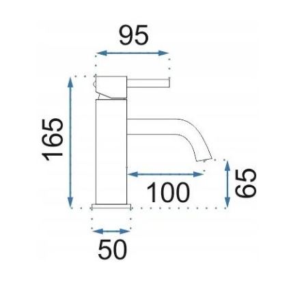 REA-B1112 - Смесител за умивалник LUNGO 16,5 см, четкан мед