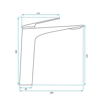 REA-B1126 - Смесител за мивка AVALON 30 см черен