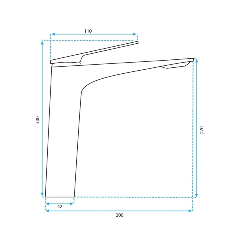 REA-B1126 - Смесител за мивка AVALON 30 см черен