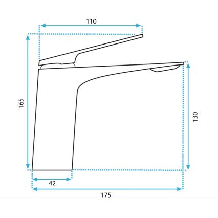 REA-B2703 - Смесител за умивалник AVALON 16,5 см с четкано златно покритие