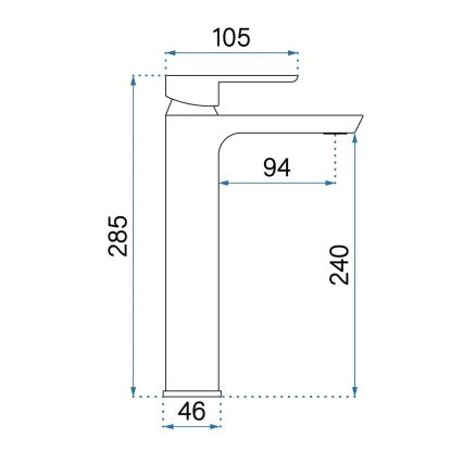 REA-B3006 - Смесител за умивалник ARGUS 28,5 см, четкан мед
