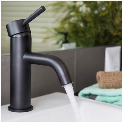 REA-B4102 - Смесител за мивка LUNGO 16,5 см, черен