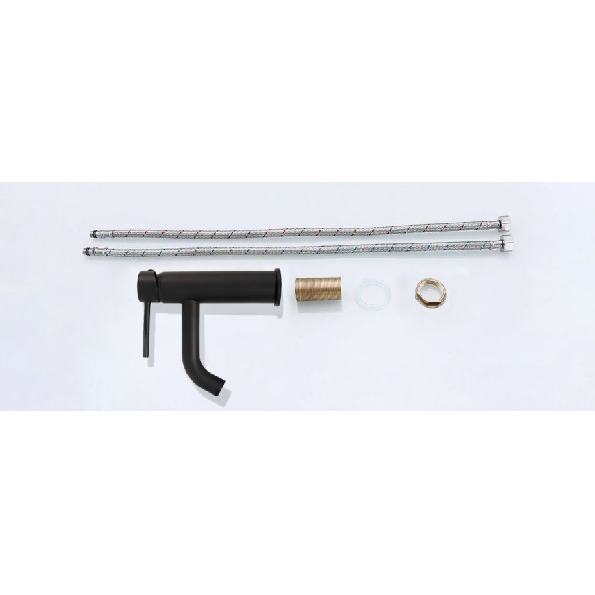 REA-B4102 - Смесител за мивка LUNGO 16,5 см, черен