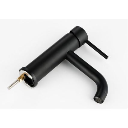 REA-B4102 - Смесител за мивка LUNGO 16,5 см, черен