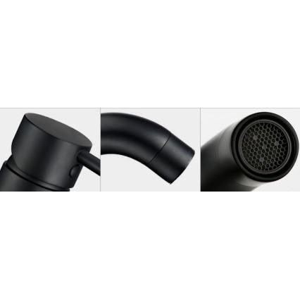 REA-B4102 - Смесител за мивка LUNGO 16,5 см, черен
