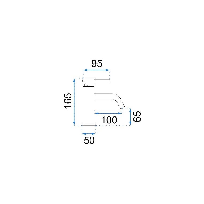 REA-B4102 - Смесител за мивка LUNGO 16,5 см, черен