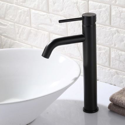 REA-B4103 - Смесител за умивалник LUNGO 28 см черен