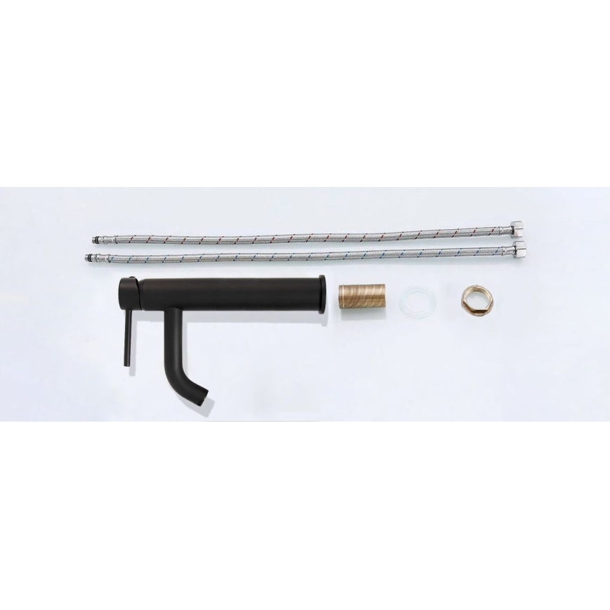 REA-B4103 - Смесител за умивалник LUNGO 28 см черен