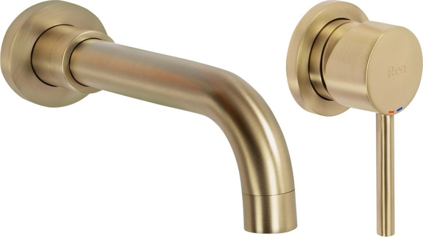 REA-B4109 - Смесител за мивка за вграден монтаж LUNGO, четкано злато