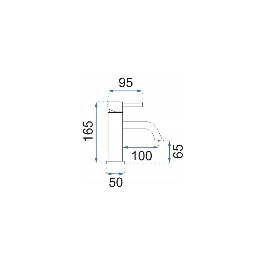 REA-B4527 - Смесител за мивка LUNGO 16,5 см, четкано златно покритие