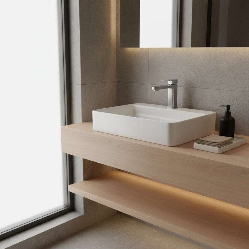 REA-B4589 - Смесител за умивалник ARLO 17 см никел