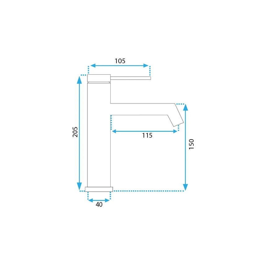 REA-B5316 - Смесител за мивка FOSS 20,5 см с четкано златно покритие