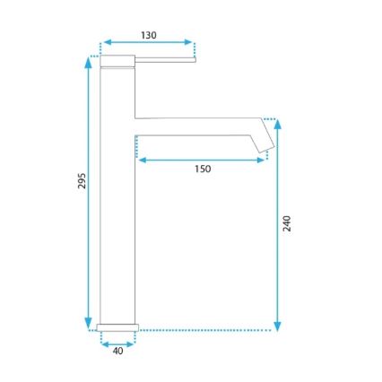 REA-B5319 - Смесител за мивка FOSS 29,5 см четкано злато