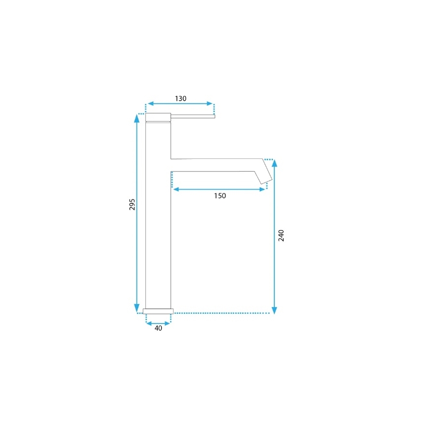 REA-B5320 - Смесител за мивка FOSS 29,5 см, матово черен