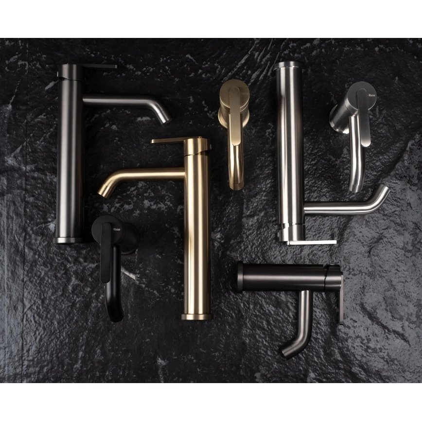 REA-B5505 - Смесител за умивалник ONTARIO 17,5 cm четкано злато