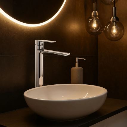 REA-B6203 - Смесител за умивалник STORM 29,5 см лъскав хром