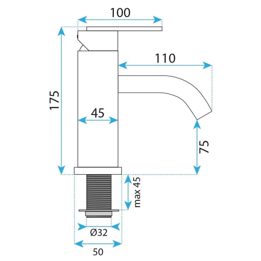 REA-B6444 - Смесител за мивка FOSTER 18,2 см златист