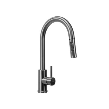 REA-B7437 - Кухненски смесител с изтегляема душ-слушалка FRESH 45 cm титан