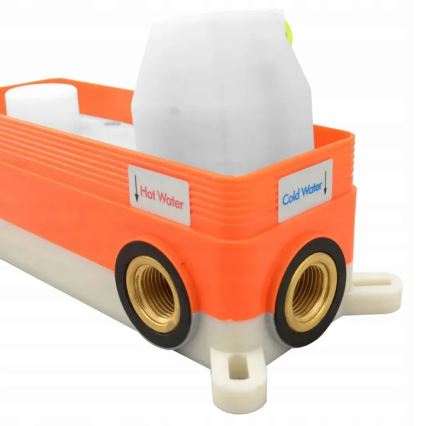 REA-B7503 - Комплект за вана с вграден смесител LUNGO, четкано злато