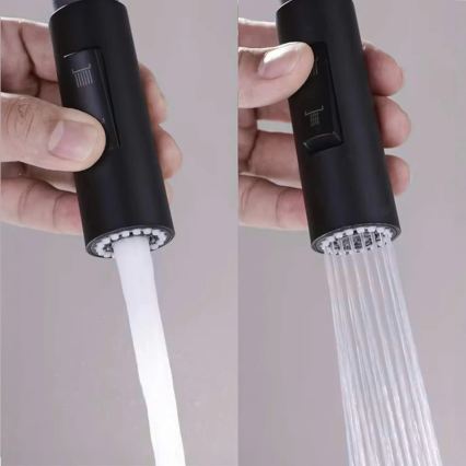 REA-B7564 - Смесител за мивка с изтеглящ се душ и филтър ECO FRESH, 37,5 см, матово черен