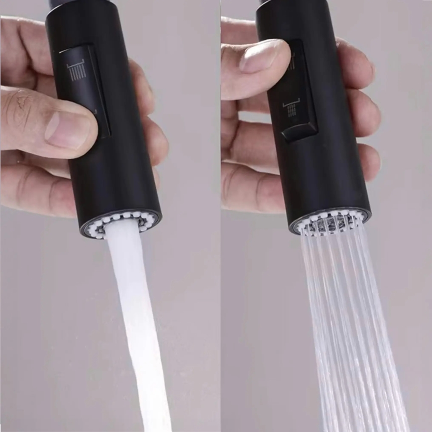 REA-B7564 - Смесител за мивка с изтеглящ се душ и филтър ECO FRESH, 37,5 см, матово черен