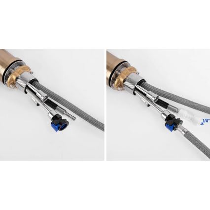 REA-B7564 - Смесител за мивка с изтеглящ се душ и филтър ECO FRESH, 37,5 см, матово черен