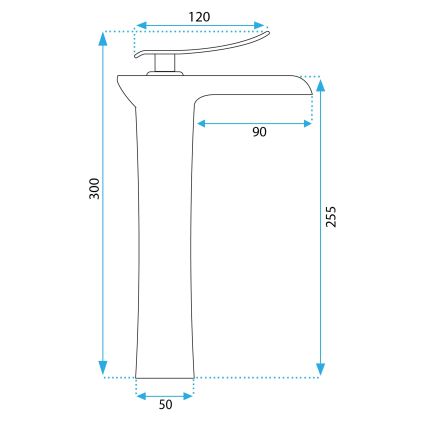 REA-B8120 - Смесител за умивалник LAGUNA 30 см, с четкано златно покритие
