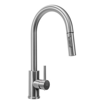 REA-B9146 - Смесител за мивка с изтегляща се душ глава FRESH 39,5 cm никел