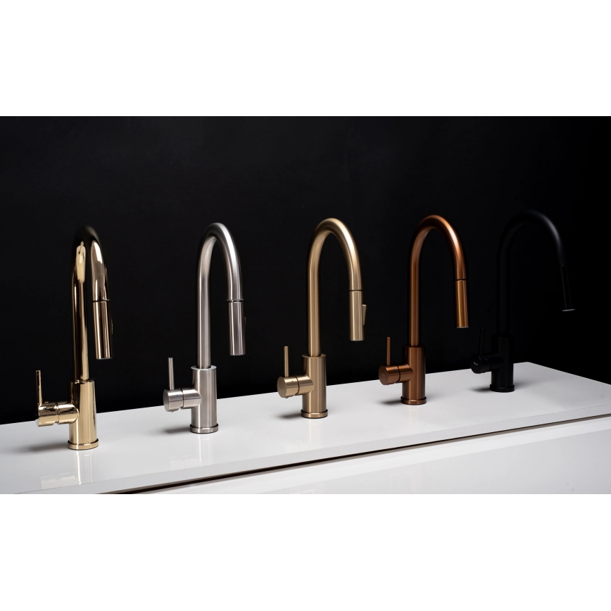 REA-B9146 - Смесител за мивка с изтегляща се душ глава FRESH 39,5 cm никел