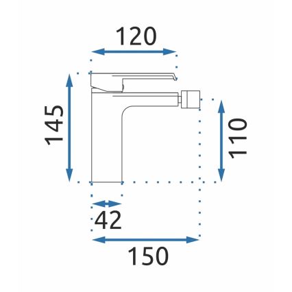 REA-B9965 - Смесител за биде HASS 14,5 см, матов черен