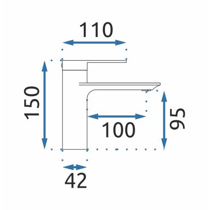 REA-B9981 - Смесител за мивка STORM 15 см златен